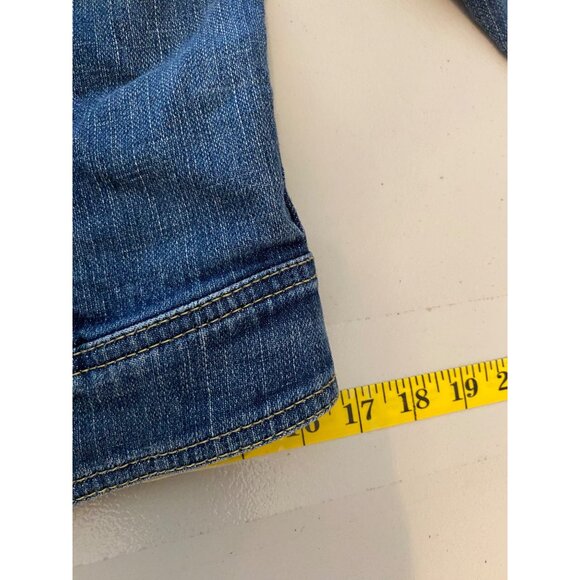 Express Precision Fit Denim Jacket Blue Classic Style Medium - Picture 10 of 11